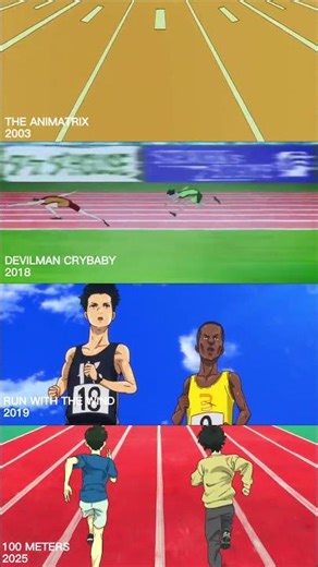 Evolution of Running Animes #anime #90sanime #animation #onepunchman #philosophy