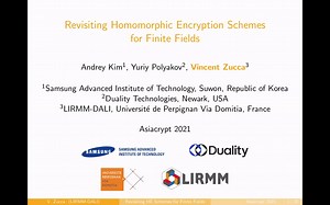 [ASIACRYPT 2021] - Revisiting Homomorphic Encryption Schemes for Finite Fields