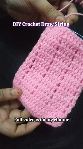 DIY CROCHET DRAW STRING ❤️ #shorts #crochet #ytshorts #youtube #diy #foryou