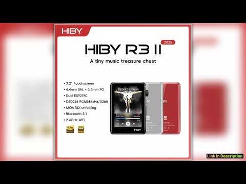 HiBy R3 II 2025 R3 Gen 2 Music Player Bluetooth 51 WiFi MQA16X DSD256 Web Radio USB Audio Dongle DA