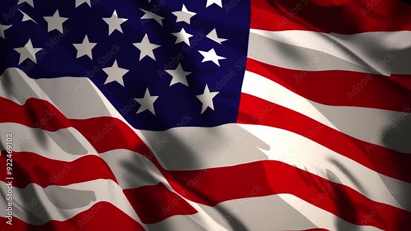 American Flag Waving, Animation American Flag Video, Waving USA Flag Animation, 3D American Flag Animation Background, USA Flag Flying