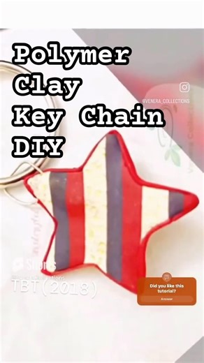 Polymer Clay Keychain Making | Tricolor Star - Stripes / Handmade