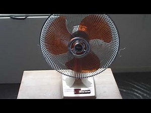 Brown 1980's Galaxy (Lasko) 2151 16" Oscillating Desk Fan