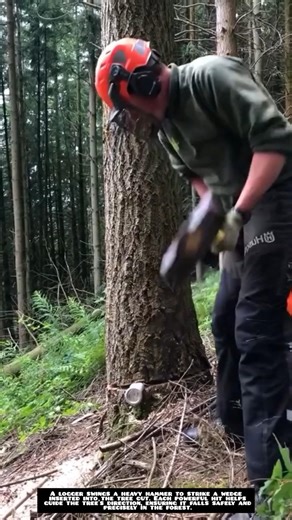 Perfect Wedge Hit for Tree Felling 🌲⚙️