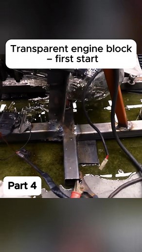 Transparent engine block – first start-p4#engine #enginebuild #rebuilding #fyp #oldcar | Fix It Up New Engine | Facebook