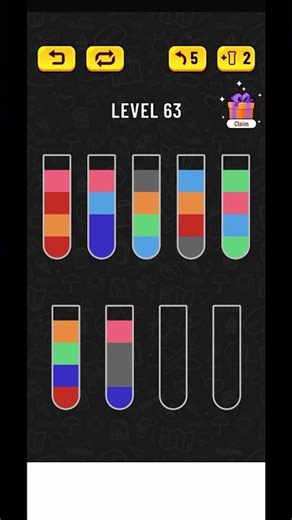 Water Sort Puzzle Level 63 Walkthrough #shorts #watersortpuzzle