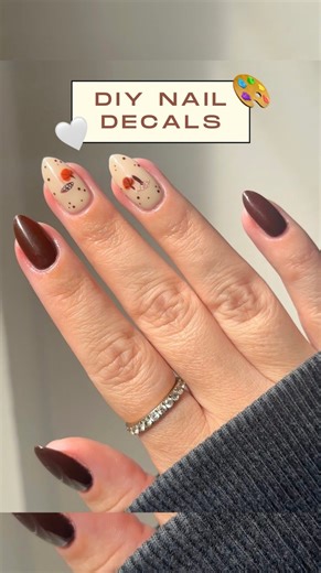 Nailboo® on Instagram: "DIY nail decals using gel polish 🎨🖌️💅✨⁠ ⁠ -⁠ #naildecals #nailart #fallnails #nails #nailboo #gelpolish"