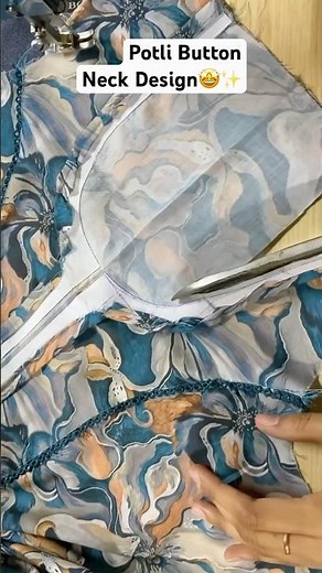 Potli Button Neck Design Cutting and Stitching 🤩✨|| Potli Button Neck Design || #neckdesign