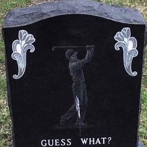 This amazing golf tombstone message is as clever as it gets