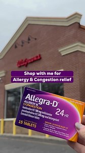 Join me on a @walgreens run to get Allegra-D for nasal congestion relief.* 🤧😌 *Due to allergies or common cold. | Allegra