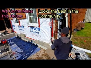 Removing Bricks and installing stone, Makes It Looks Good Again /DIY