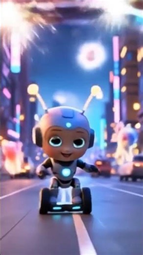 Baby Robots in Neon City! | Funny Futuristic Adventure for Kids