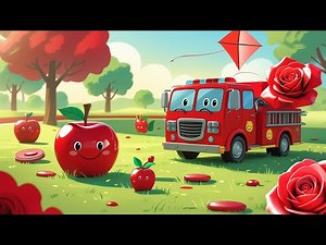 🔴 Toddler Song About Red 🍎 | Learn Colors for Kids | Red Color Song