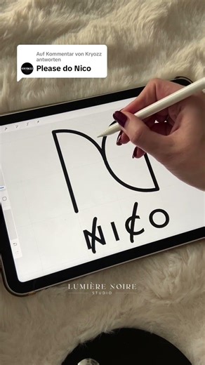 Creating a Stunning Name Logo with Procreate and Adobe Illustrator #DesignProcess #LogoDesign