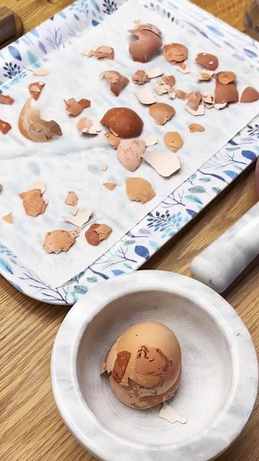 Make eggshell pigment powder with me! #paintmaking #diy #imadethis #upcycle #nowaste #eggshellspowder #watercolor #watercolour #watercolourpainting #paintmaker #nativetiktok #indigenoustiktok