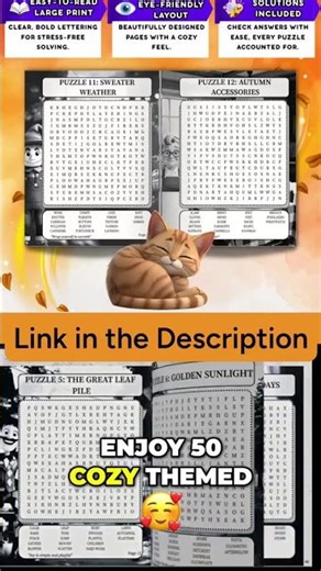 Cozy Autumn Word Search: Stress-Free Fun for Adults! #shorts