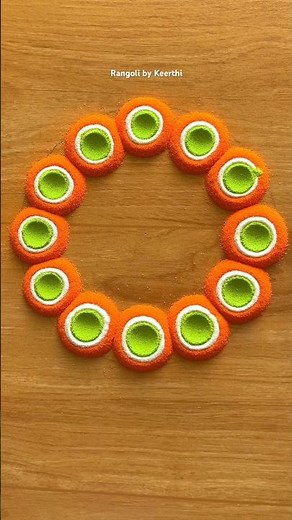 Republic day rangoli 🇮🇳 Tricolour rangoli #rangoli #rangolibykeerthi #satisfying