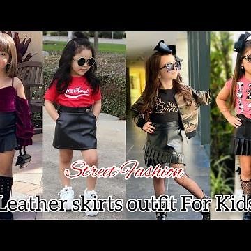 Kids Wear Leather Mini Skirts Outfits Ideas || Leather Skirts || Leather Skirts For Little Girls
