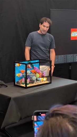 Jay Ong | Jay's Brick Blog | LEGO officially unveils a US$480 Tropical Aquarium! Here's model designer Sven Frannic introducing the model to us at Fan Media Days 2025!... | Instagram