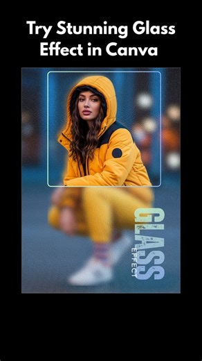 Swati l Graphic Designer l Freelancer on Instagram: "Create stunning glass effect poster design in canva 💁👆 Try this glass effect with me Follow 👉@graphicsdesignbyswati for more creative design ideas 💡 #trendingreels #canvatutorial #glasseffect #posterdesignideas #CreativeDesign"