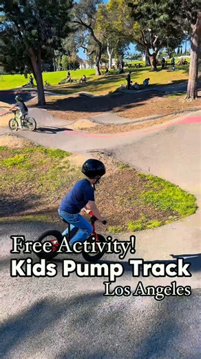 LA County Parent Guide on Instagram: "Last week I posted about @awakening.bar, a kid friendly cafe in Inglewood. This week I am sharing the free Inglewood Pump Track, which is just 5 minutes away from the cafe. These two spots make for a fun morning/afternoon out! Ok here are the details on the pump track. 🚲 Ages: Technically it is all ages, but I think the track is best for 5+, or whenever kids are very comfortable with their scooter/bike/skateboard. My son is five and rides a strider bike - h