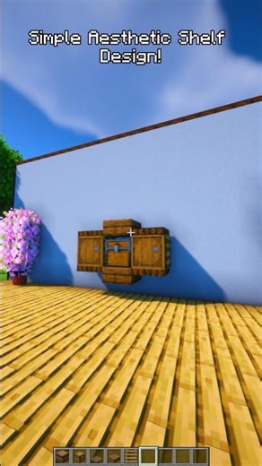 Simple Aesthetic Shelf Design! ✨🪵 #minecrafttutorial #shorts
