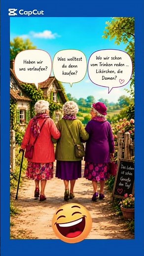 Drei Omas, drei Gespräche… keiner hört zu! 😂 #funny #comedy #witz #flachwitz #humor #lachen