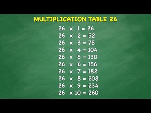Multiplication Table 26