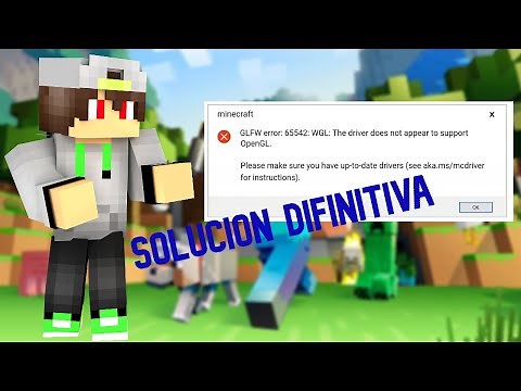 Minecraft| Como solucionar el error de GLFW error: 65542: Solución definitiva=Todas las versiones