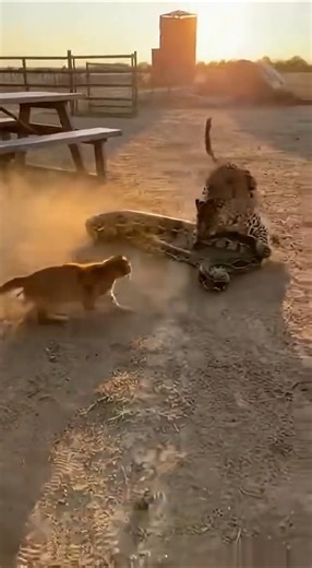 Leopard 🐆vs Python🐍vs Cat 🐈 : Unbelievable!표범🐆vs 비단뱀🐍vs 고양이🐈 : 믿을 수 없는 대결ヒョウ🐆vs ニシキヘビ🐍vs 猫 🐈信じられない対決