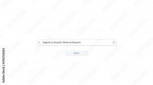 Search Bar Typing Animation – Edge AI vs Cloud AI Which to Choose – Clean UI UX Minimal