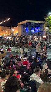 Los famosos caballos de la cerveza Budweiser fueron los encargados de cerrar el desfile de Navidad de Downtown Summerlin.🎄🐴✨. Se trata de los legendarios Clydesdales, una majestuosa raza originaria de Escocia, conocida por su gran tamaño, elegancia y las inconfundibles “botas” blancas en sus patas. Desde 1933, estos caballos representan la tradición y el espíritu festivo de Budweiser. Durante el desfile avanzaron con su clásico carruaje rojo, decorado con luces navideñas, acompañados por su in