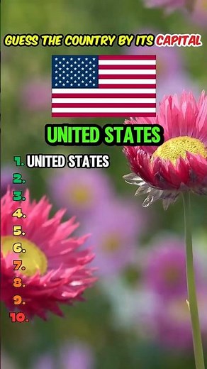 Guess the Country by Its Capital 🌍 | 10 Popular Countries Challenge #quizshorts #quiz