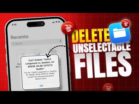 How to Delete Undeletable Files From iPhone Files App | Delete Undeletable Photos & Videos on iOS 18
