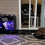 Large Record Player Stand with Sliding Door,350 Vinyl Record Storage Cabinet, Record Player Table with Power Outlet and LED Light,Turntable Stand with Wood Legs for Living Room,Office