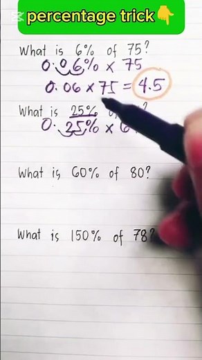 Solving Percentages - The Easy Way #math