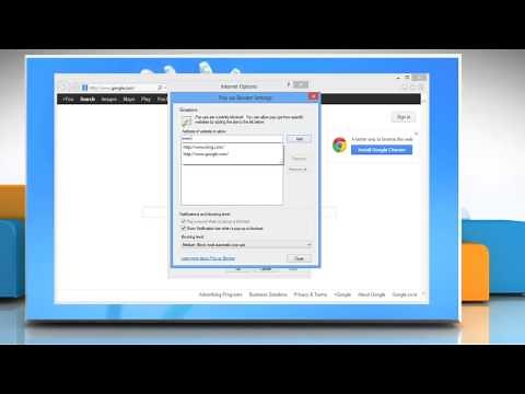How to Manage Pop-up Blocker Settings in Internet Explorer® 10 on Windows® 8 PC