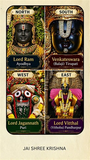 4 Directions, 4 Divine Centers of India 🇮🇳🙏 #shorts