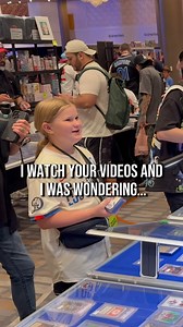 THERE WAS ONLY ONE THING TO DO. With @breakingblonde624 at the @lasvegascardshow . My Thoughts: Pretty crazy how things have been falling into place lately. Someone gave me this PSA 9 Shohei Ohtani Slab to give away to a kid at my last show, and next thing you know this kiddo, who’s a big Dodger fan, comes up to the booth. It was almost meant to be. Crazy how things fall into place sometimes. Definitely one of my favorite interactions this year, the smile on her face was priceless… . Talon June 