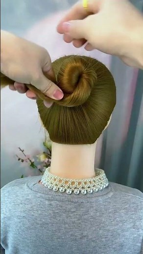 Easy Bun Hairstyle with Bun Maker | Quick & Elegant Hair Tutorial for Girls 💖