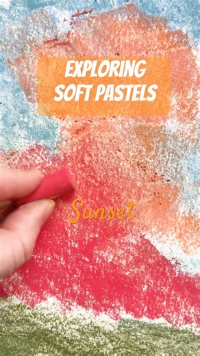 Easy Sunset Drawing with Pastels #softpastel