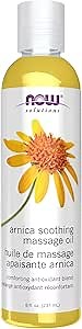 NOW Solutions, Arnica Soothing Massage Oil, Comforting Antioxidant Blend, 8-Ounce