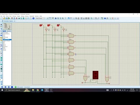 Implementing a Full Adder using PLA simulation on Proteus 8 Professional