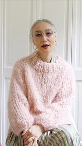 Meet First Love - Blush Worthy New Arrival In Mohair So Soft yarn - sweater available as digital pattern or DIY kit #loopymango #mohairsweater #madeformaking #rhinebecksweater #learntoknit #mohairsosoft #mohairyarn | Loopy Mango