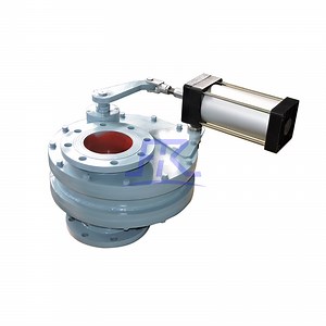 [Hot Item] Flanged Pneumatic Ceramic Rotary Double Disc Discharge Gate Valve for Ash System