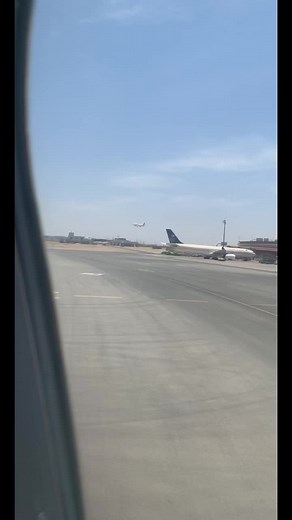 Airplane Landing Sequence Captured from Another Aircraft