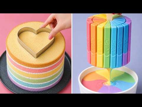 🍫So Tasty Dark & White Chocolate Cake With Milk Cream Recipes | Sweet Chocolate Cake For Party #26