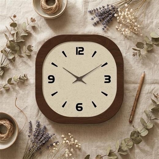 Square Wood Wall Clock Minimalist Japan Style Silent Large Modern Wooden Clock for Living Room Decor - Etsy