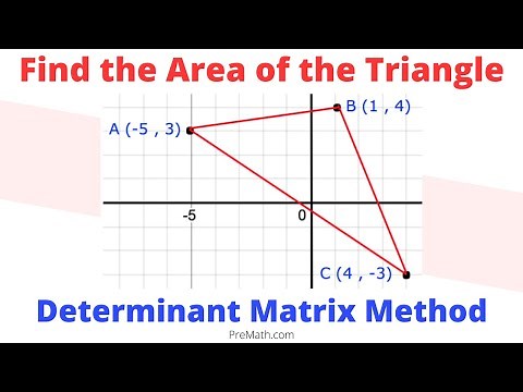 Learn to Find the Area of a Triangle - Easy Determinant Matrix Method
