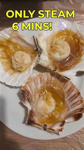 6-MINUTE SECRET: Steamed Scallops 🇺🇸 Quick & Easy! #Shorts